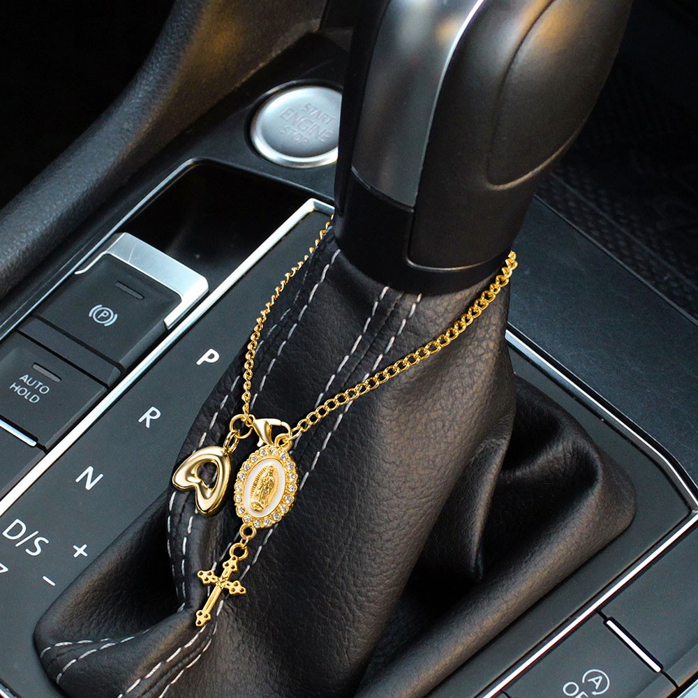 Steering Wheel Rosary Charm