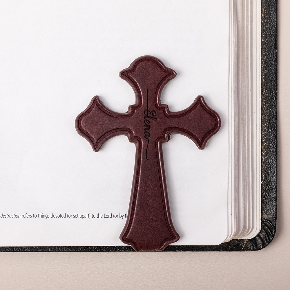 Leather Cross Bookmark