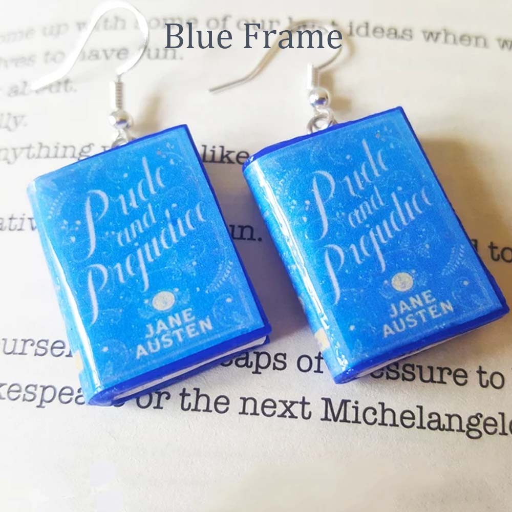 Custom Book Earrings Miniature for Book Lover Gift