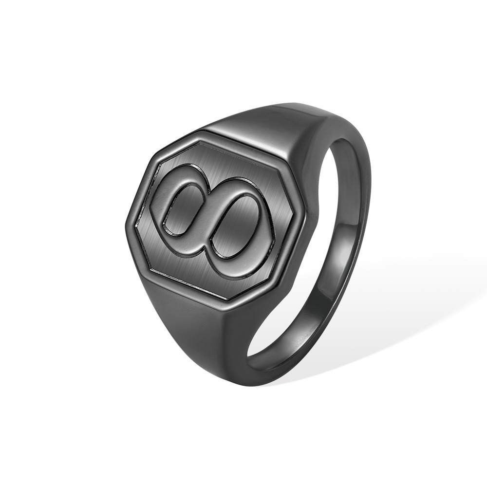 Initial Engraved Signet Ring