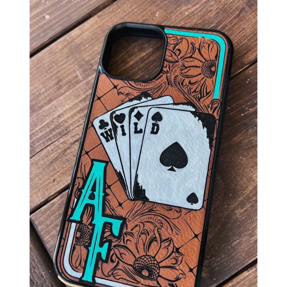 Personalized Initial Western Wild Card iPhone Case, Personalized Initial iPhone Case, Western Style, Gift for Her