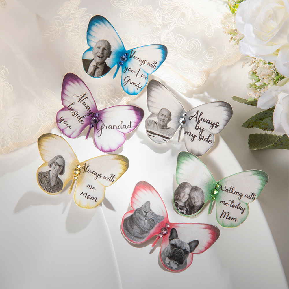 Lot De 2 Broches Papillon Strass Et Cristal - Bijoux élégants Pour Femme - Accessoire Mariage, Cadeau, Tenue Chic