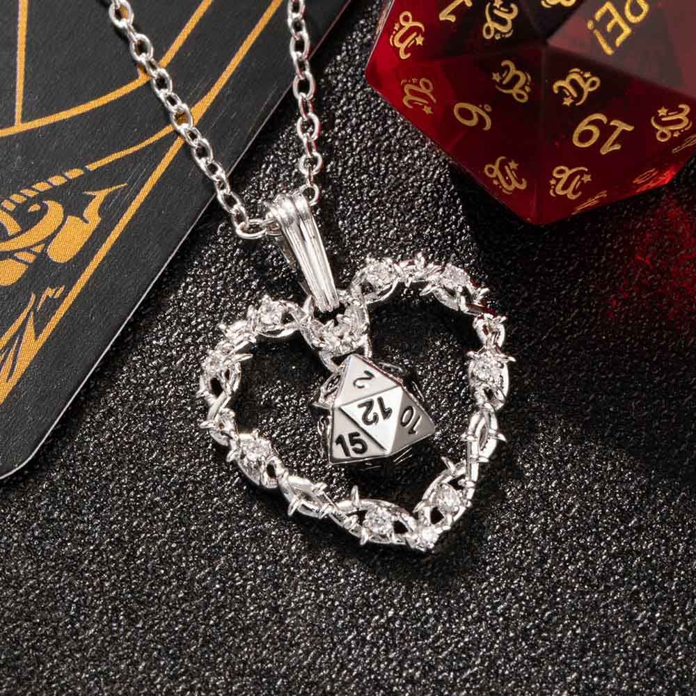 D20 Exquisite Dice Thorn Heart Original Style Necklace