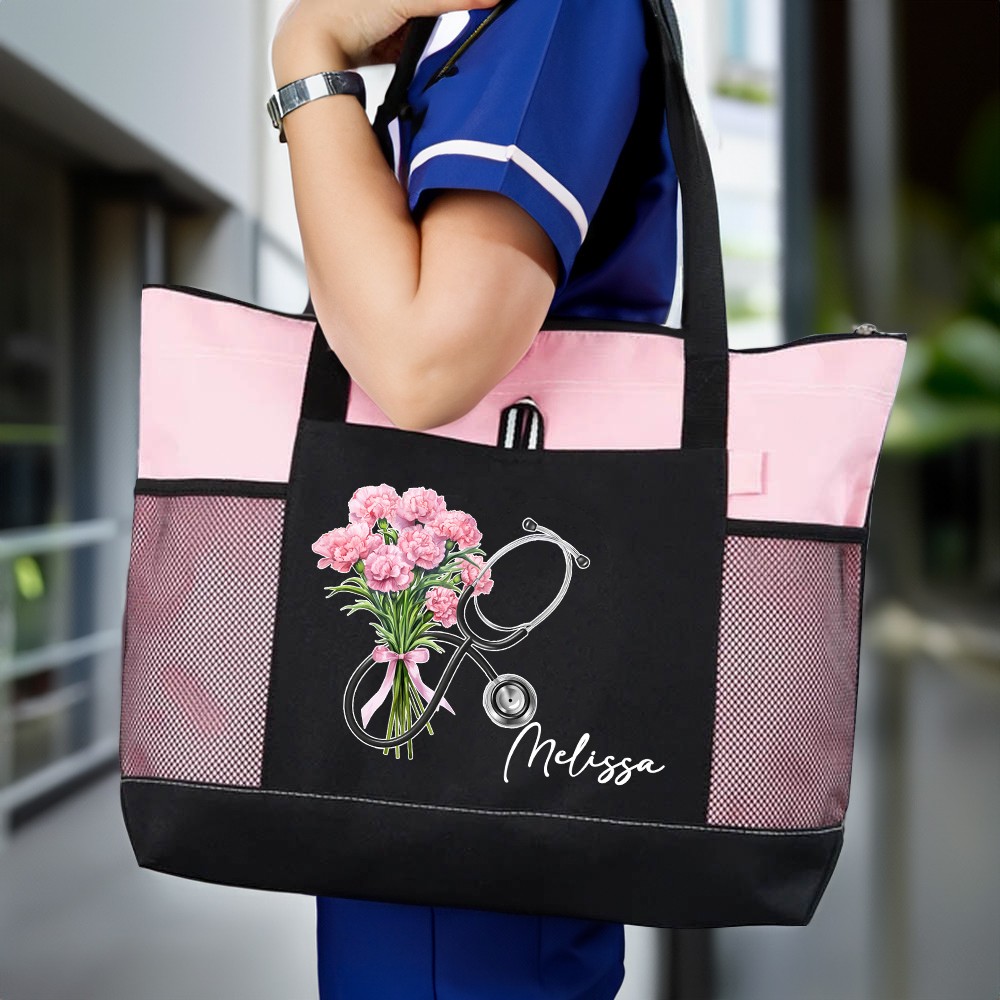 Krankenschwester Geburtsblume Stofftasche