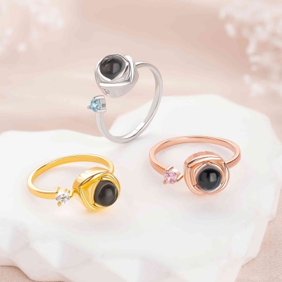 ring with picture inside