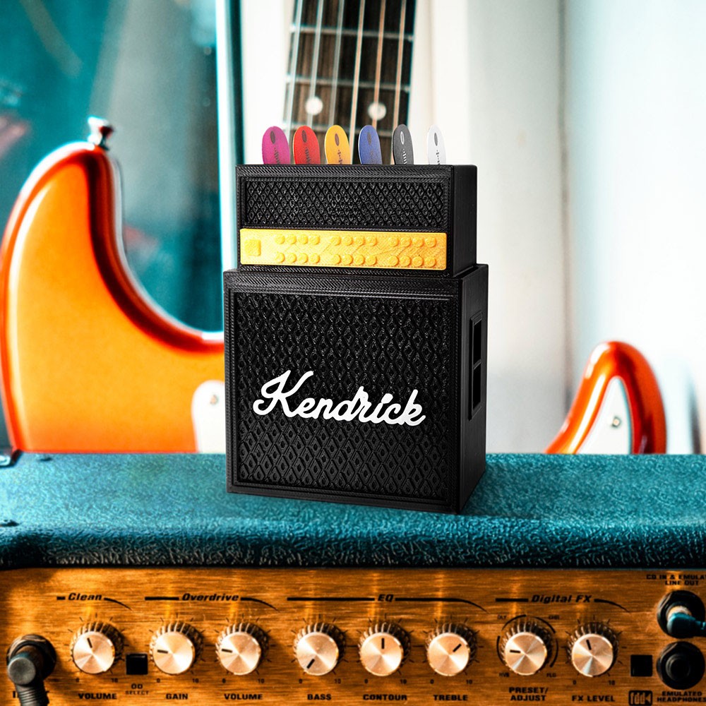 Étui à Médiators De Guitare Imprimé 3D - Porte-médiators En Forme D'enceinte - Cadeau Pour Musicien