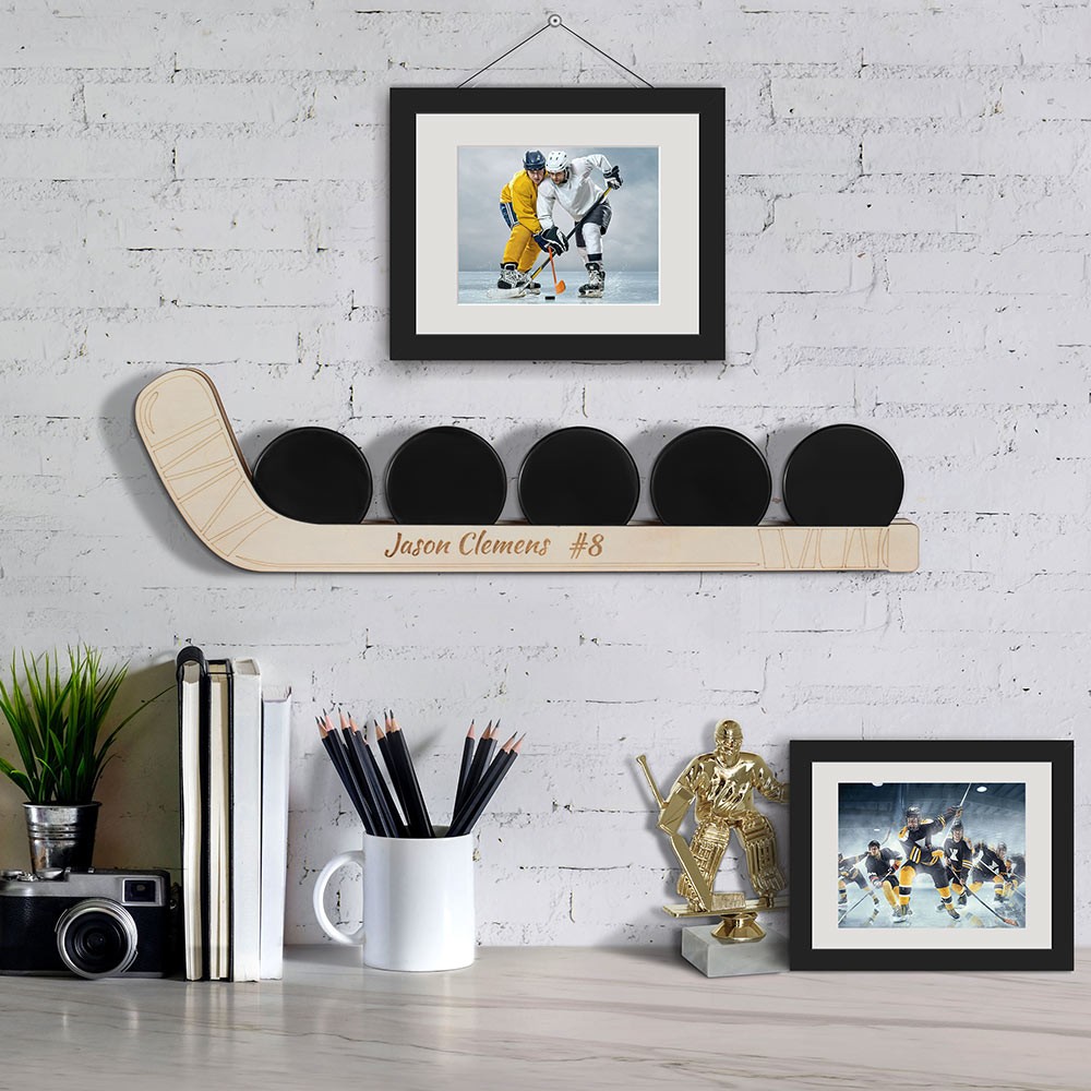 hockey puck shelf