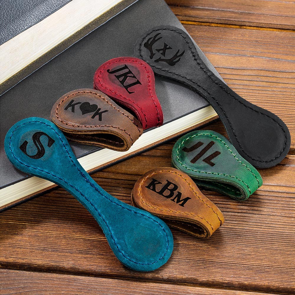 Personalized Vintage Leather Bookmark