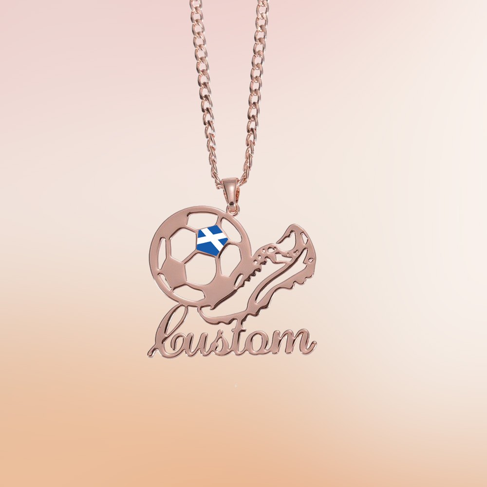 Soccer Name Necklace