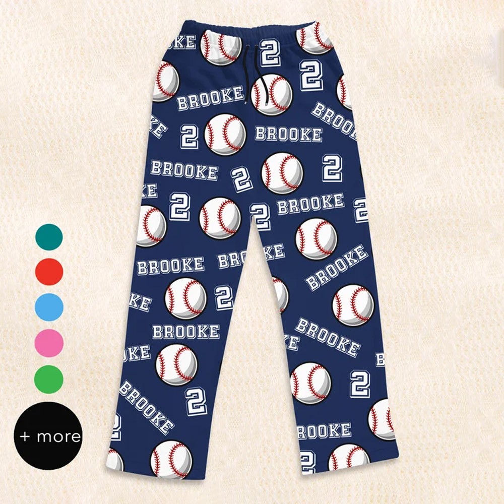 Personalized Softball Pajama with Your Name, Sports Gift, Softball Gift, Gift for Softball Player, Team Gift, Softball Team Gift