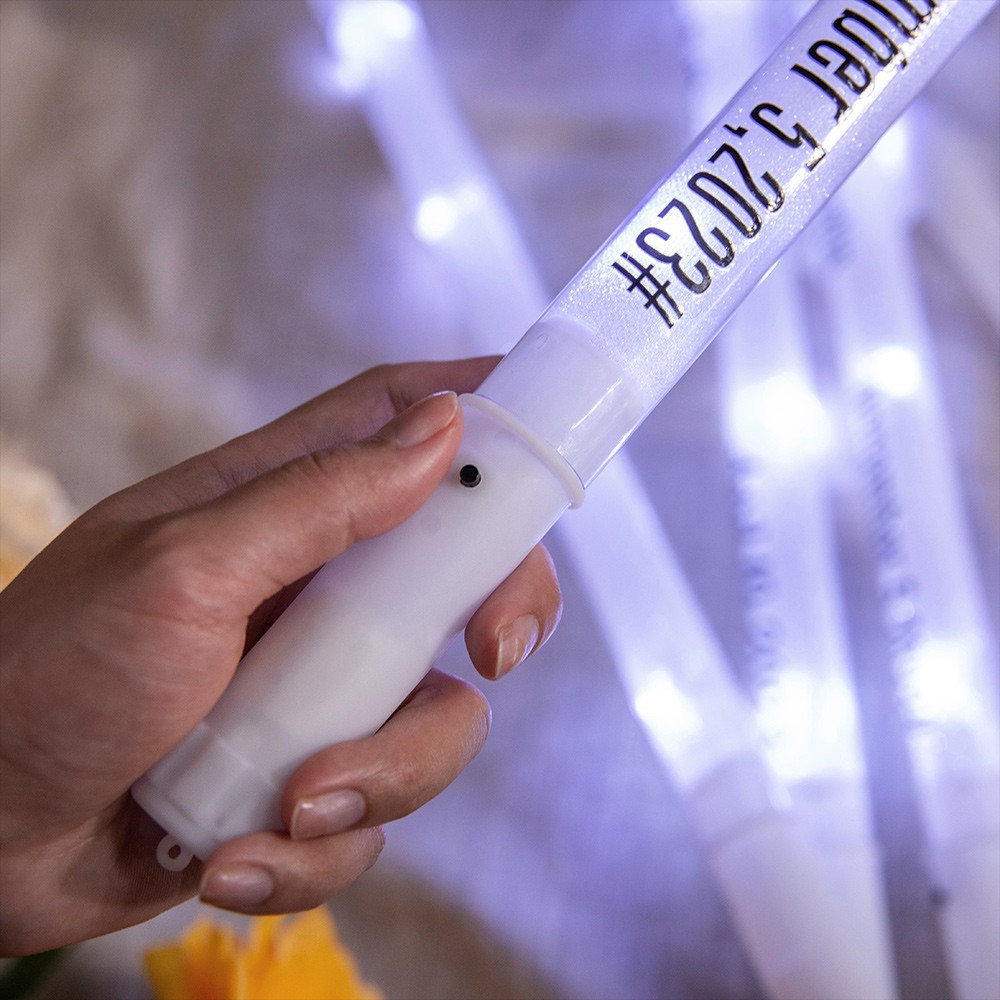 12 Baguettes Lumineuses Pour Mariage - Wedding Wands Avec LEDs, Pour Créer Une Ambiance Magique