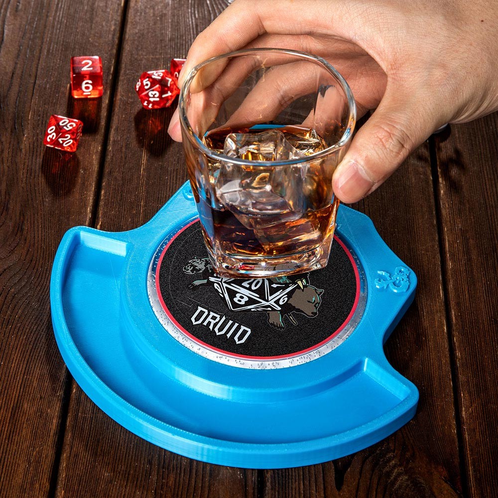 DND Class Coaster, Pressure Sensing Luminous Dice Coaster, Dice Holder Set, Personalised Classes Gift, Role Playing Gift, Gift for DM, Gift for DND Players