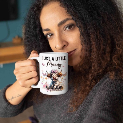 Just a Girl Who Loves Highland Cow Personalized Accent Mug