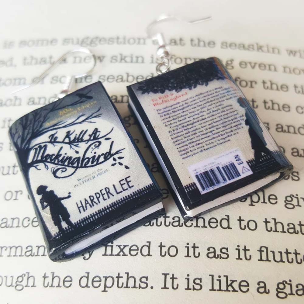 Custom Book Earrings Miniature for Book Lover Gift