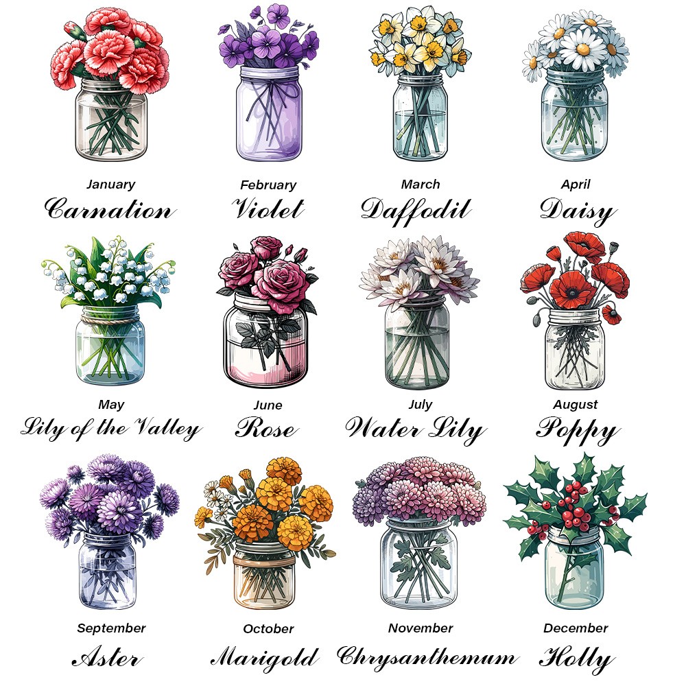 thumbnail interactive-video image 1 of Personalized Journal Cover Build Your Own Bouquet" Personalized Combined Birth Month Flower Name Necklace, Gifts For Women Agenda Personalizada Para Mujer 1 of 9