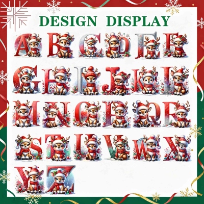 Christmas Elk Alphabet