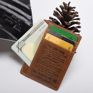 Portefeuille porte-cartes de crédit en cuir personnalisé pour hommes et femmes