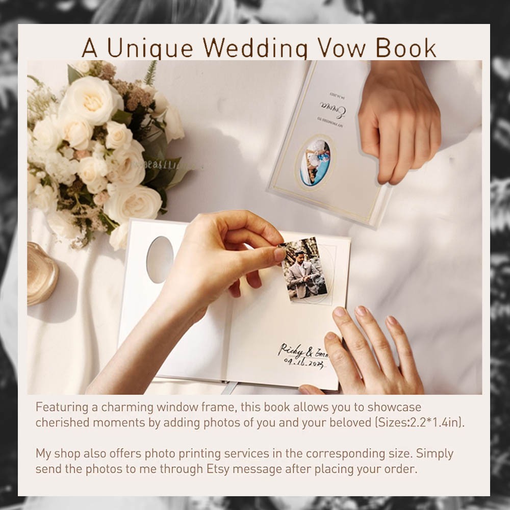 Custom Vow Books for Bride Groom Set of 2, Wedding Vow Booklets Luxury Speech Notebooks