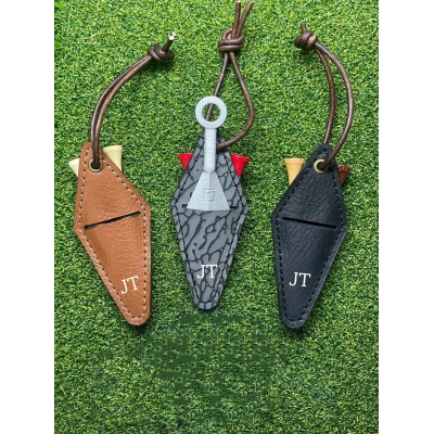 💖Buy 2 Free Shipping💖Handmade Leather holder for Tomo Golf Ninja Divot Tool Holder. Gift for Anime Fan. Christmas Gift. Stocking Stuffer