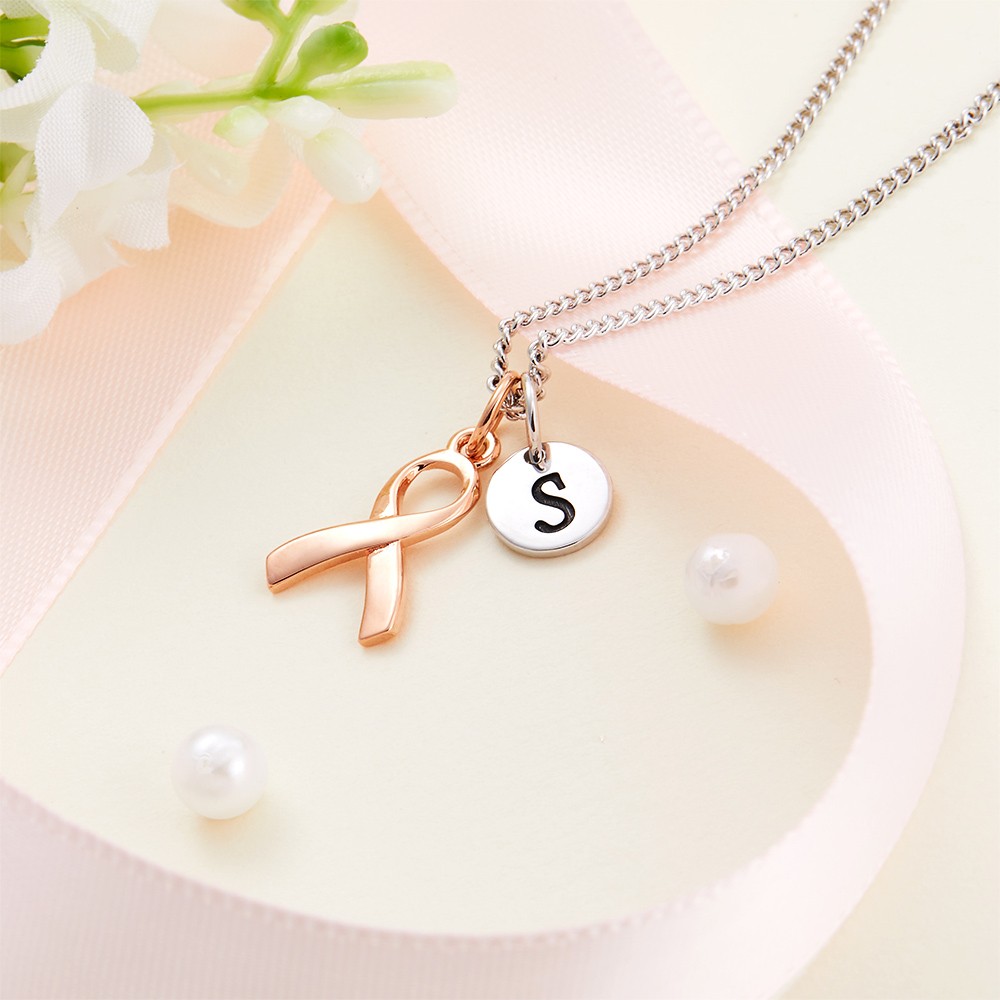 Boucles D'oreilles Ruban Rose Cancer Du Sein En Argent .925 Avec Opale - Sensibilisation Et Soutien - Cadeau Femme