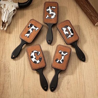 English Letter Pattern Air Cushion Comb, Paddle Hair Comb, Anti-static Scalp Massage Comb