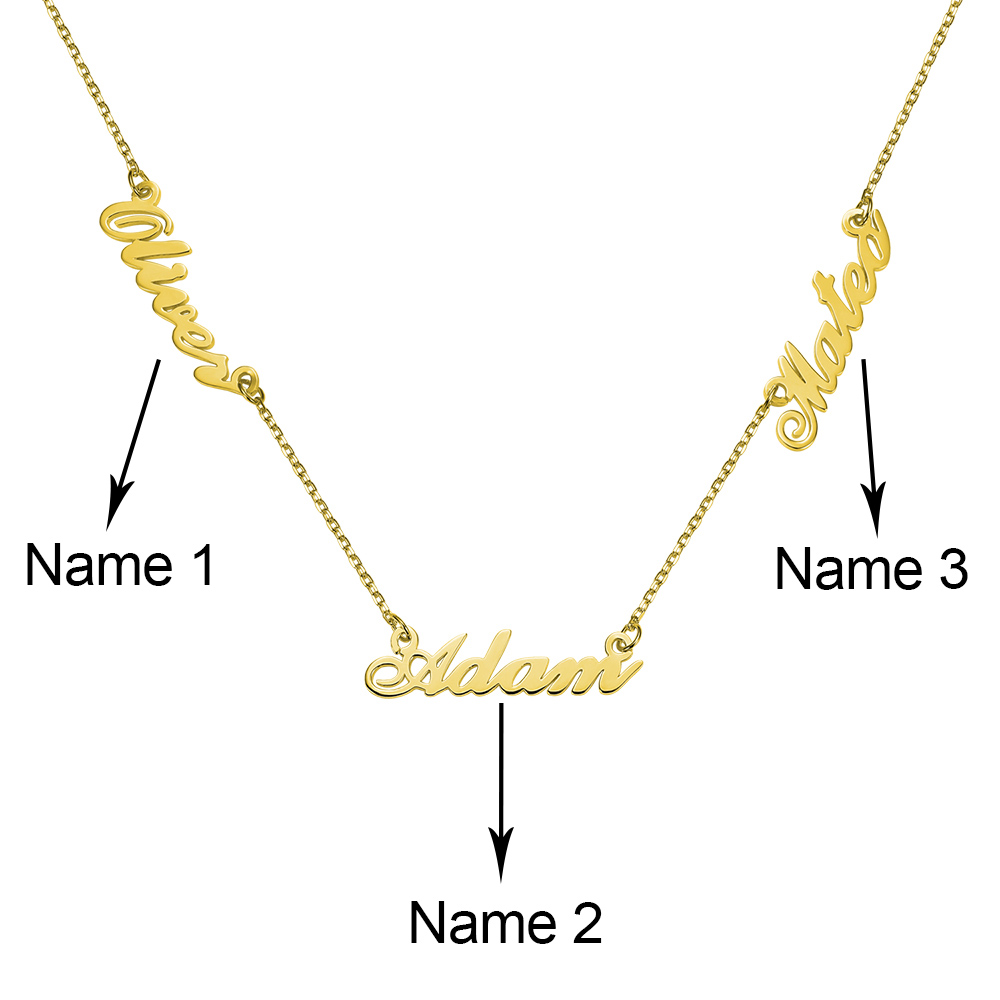 Three Names Necklace