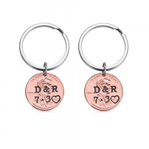 Personalized Penny Keychain Anniversary Gift