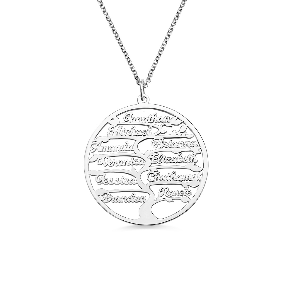 Customized Family Tree Name Necklace 