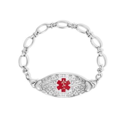 Personalized Medical Bracelet Engraved Alert ID Bracelet Stainless Steel Emergency ID Jewelry Diabetic Bracelets