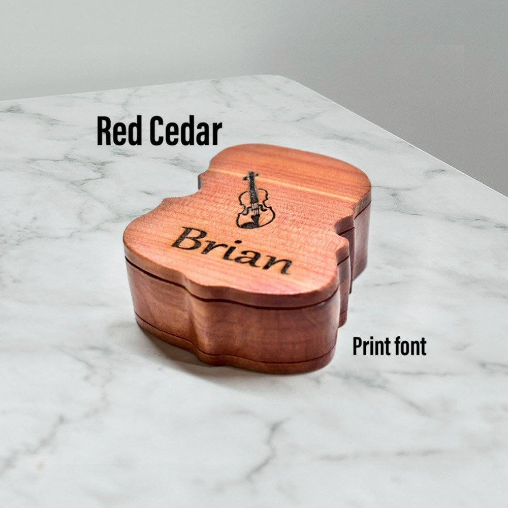 Personalized Violin Rosin Box with Natural Rosin, Violinshaped Resin Box for Violin/Cello/Viola