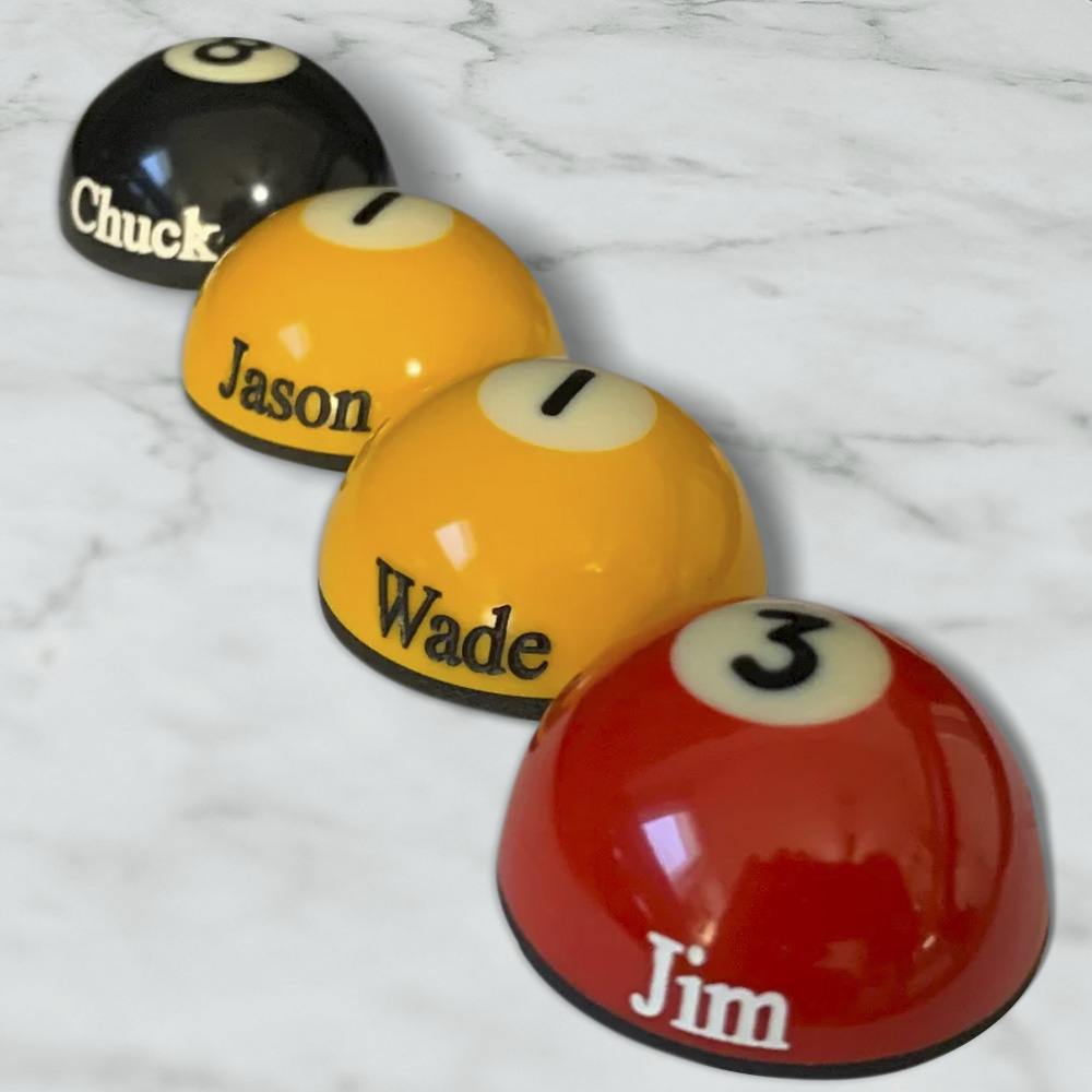 Pocket Marker for Billiards, Small Half Ball with Rubber Base