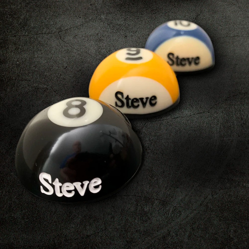 Pocket Marker for Billiards, Small Half Ball with Rubber Base