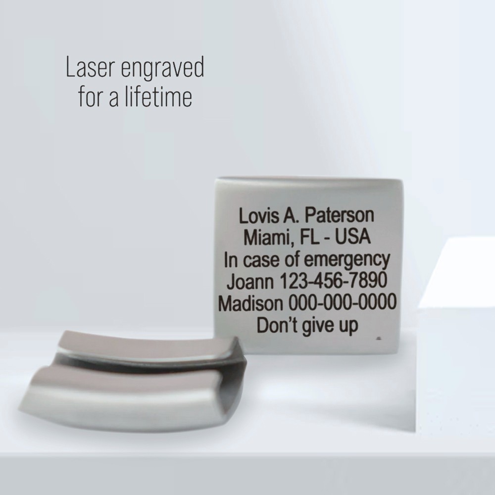 Personalized Medical Alert ID Tag for Watch Band, Fitness Runner’s