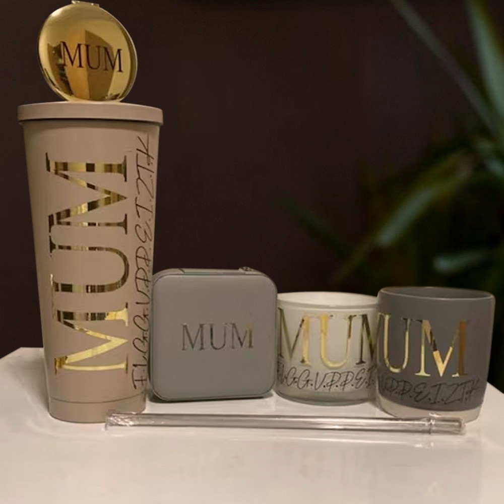 Gepersonaliseerde moederdagcadeausetdozen, praktische cadeausetdozen, geschenkmanden met namen