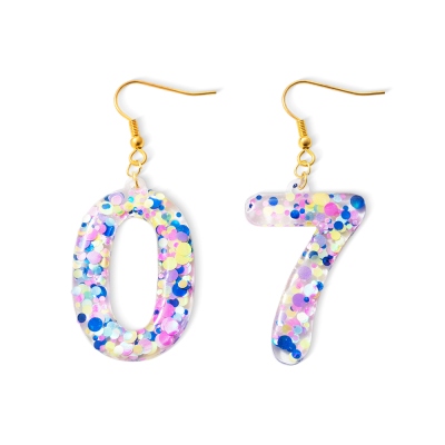 Custom Birthday Numbers Earrings, Acrylic Customizing Jewelry, Number Balloon Earrings, Birthday Statement Dangles, Birthday Gift for Her/Girlfriend