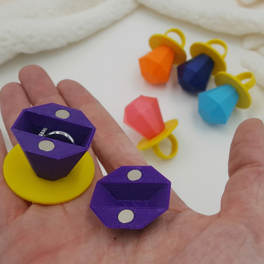 Scatola per anelli pop stampata in 3D, porta anelli divertente, scatola per porta  anelli, scatola per anelli per matrimonio/fidanzamento, proposta di regali  per amici/uomini