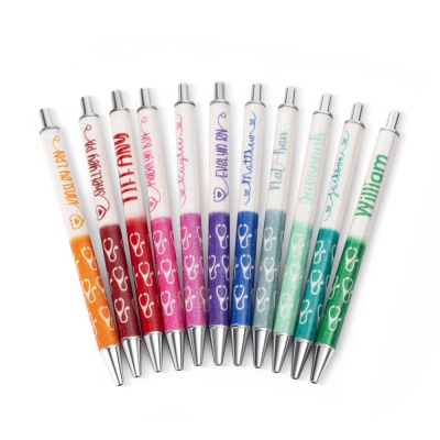 Anpassade stetoskop Glitter Gel Pens Set om 2, Bullet Dot Pens, Stocking Fillers & Party Favors, födelsedags-/uppskattningspresenter till sjuksköterskor/sjukvårdspersonal