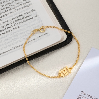 Custom Number Bible Verse Bracelet, Scripture Number Adjustable Bracelet, Minimalist Christian Jewelry, Baptism/Christmas Gift for Family/Friends