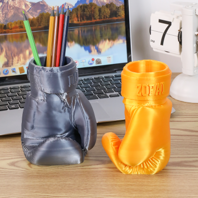 Personalized 3D Printed Multicolor Boxing Glove Pen Holder with Name, Desk Decoration, Birthday Gift for Boxing Athletes/Boxing Enthusiasts