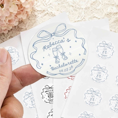 Custom Couple Names Romantic Doodle Stickers (Set of 2 Sheets), Gift Labels, Envelope Seals, Bridal Shower Decals, Engagement/Wedding Gift for Couple