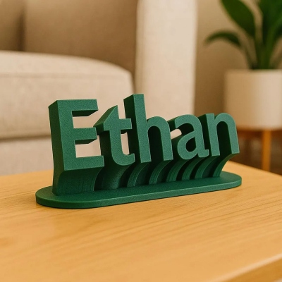 Personalized 3D Printed Playful Name Plate, Multicolor Name Display, Office Desktop Decor, Birthday/Appreciation Gift for Teacher/Colleagues/Friends