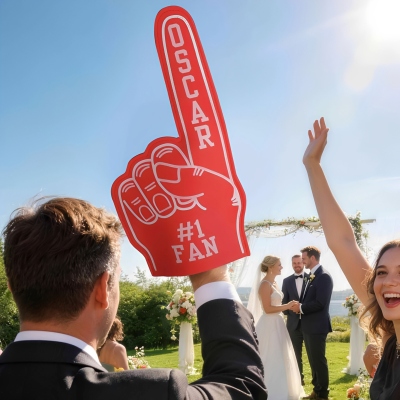 Personalized Funny Gesture Finger with Text, Multicolor Foam Finger, Sports Event Prop, Bachelorette/Bachelor Party Favor, Gift for Brides/Cheer Team