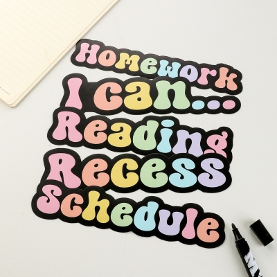 Personalized Rainbow-colored Teacher's School Subject Magnet, Classroom Whiteboard Magnet, End of Year/Appreciation/Back to School Gift for Teachers