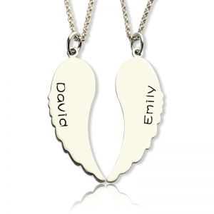 Angel Wings Mother Daughter Necklaces Set