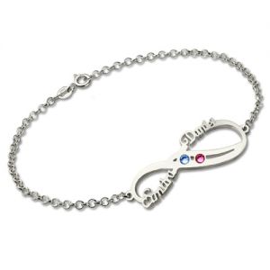 Sterling Silver Knot Bracelet Cut Out Name