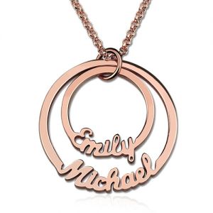 Two-Disc Names Necklace In Rose Gold