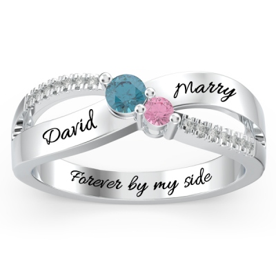 Infinity Promise Ring with Accents