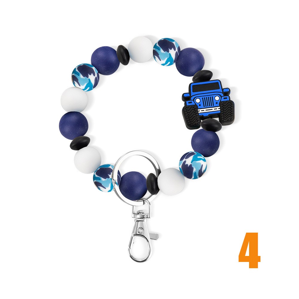 Auto-Charm-Armband, Silikon-Perlen-Armband, Auto-Schlüsselanhänger, verstellbares Armband, Geschenk für Autoliebhaber, Geschenk für Männer, Geschenk für Papa/Freund