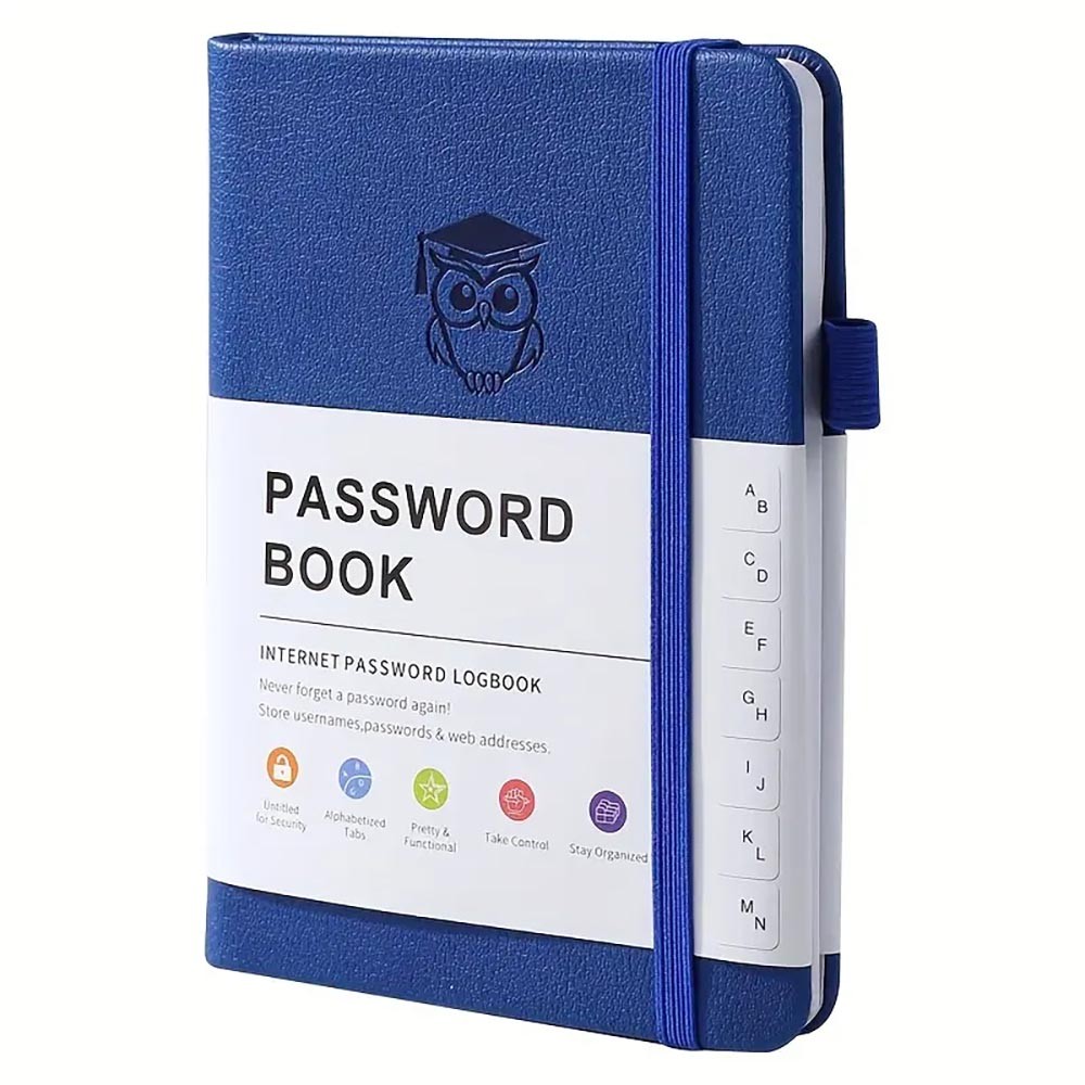 Password Book with Alphabetical Tabs Hardcover Password Manager Notebook for Seniors, Internet Password Journal Diary