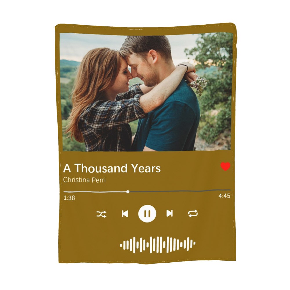 Custom Spotify Photo Music Player Blanket